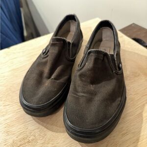 Vans Black Classic Slip-On shoes, men’s 7.5 / women’s 9